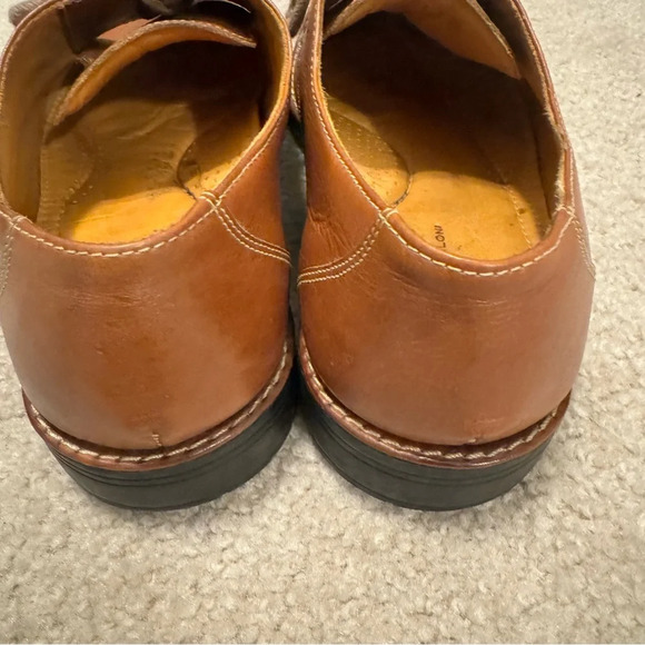 Sandro Moscoloni Brown Leather Cap Toe Oxford Shoes - Picture 4 of 7